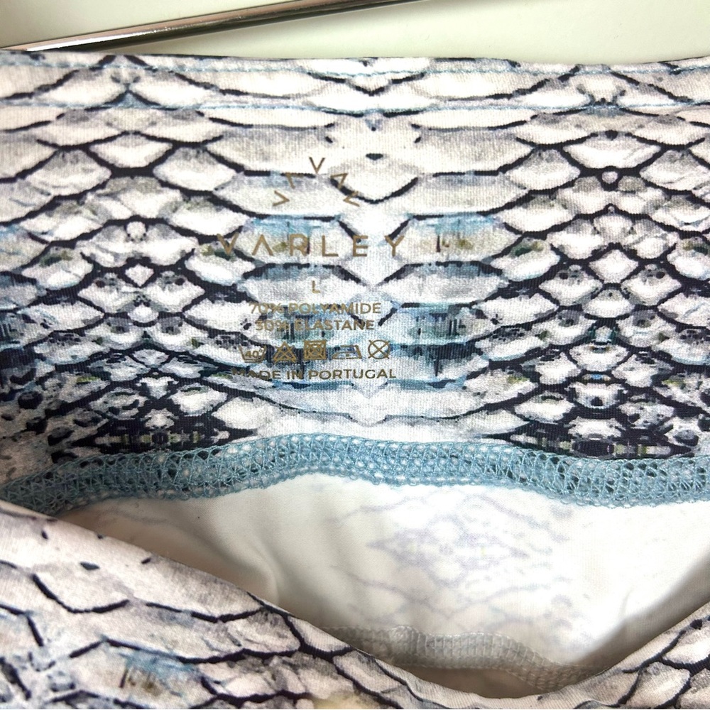 Varley Bicknell Leggings Python Snake Printed Mes… - image 5